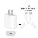 2 in 1 Single USB-C / Type-C Port Travel Charger + 3A PD 3.0 USB-C / Type-C to USB-C / Type-C Fast Charge Data Cable Set, Cable Length: 1m, 18W 1m
